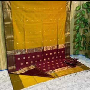 Home pure handloom silk saree with silk mark certificate